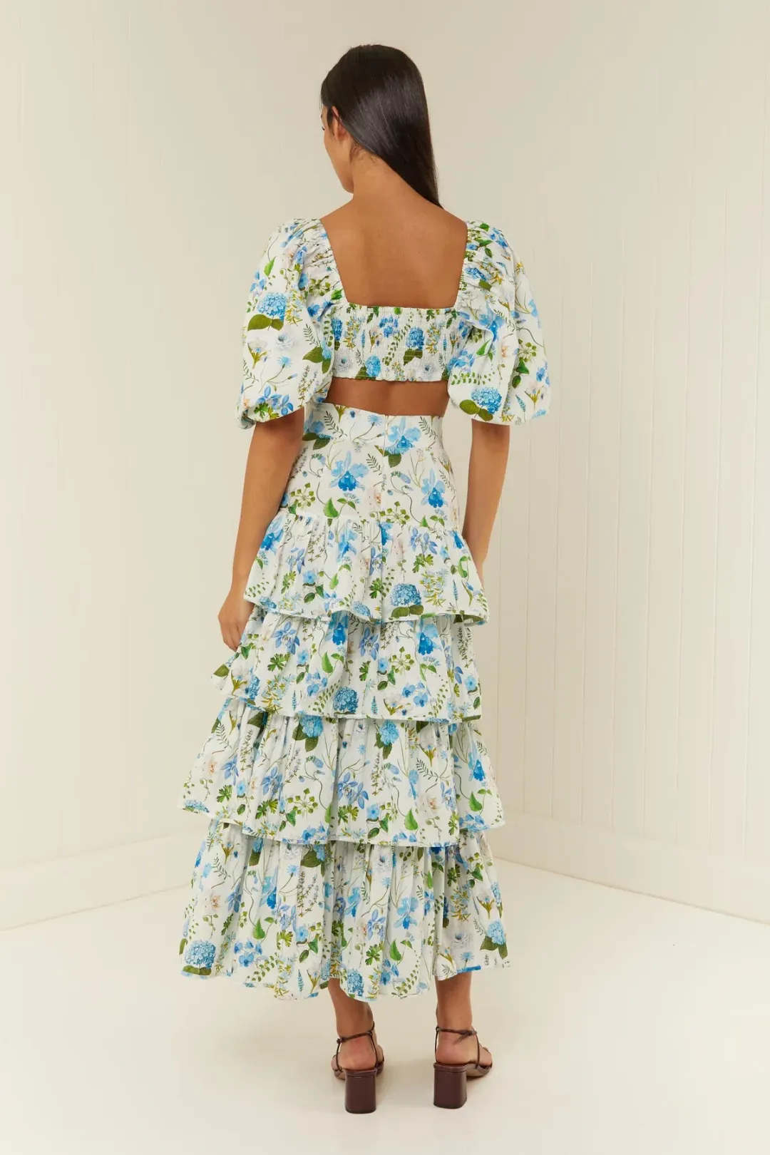 Palm Noosa Horizon Top and Triton Skirt Set Blue Orchid Size 8 for rent on The Volte - main image