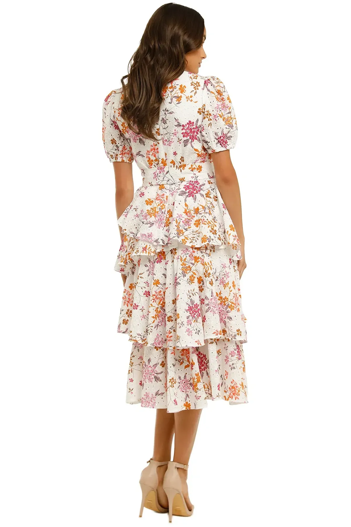 Talulah Jasmine Vines Midi Dress in Jasmine Vines Print Size 6 - Image 3