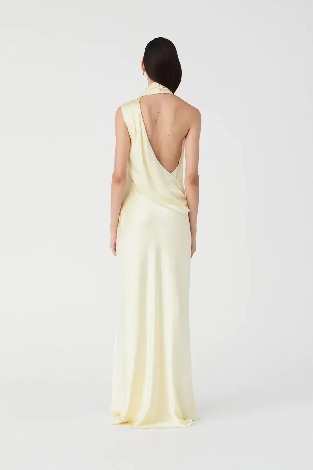 Misha Costantina Gown Soft Gold Size 12 for rent on The Volte - main image