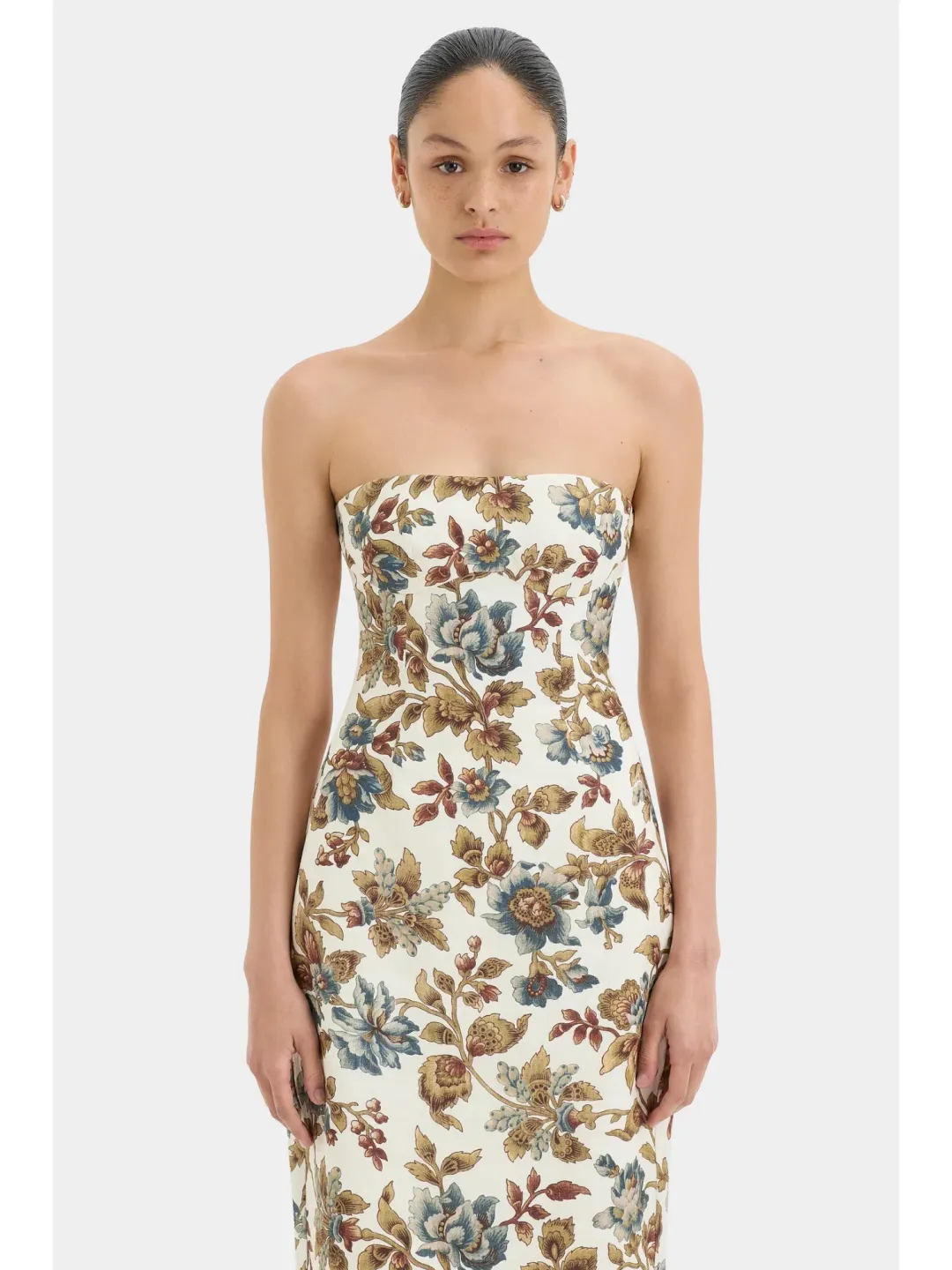 Sir The Label Eleanora Column Midi Dress in Viola Print Size 2 / AU 10 for rent on The Volte - main image