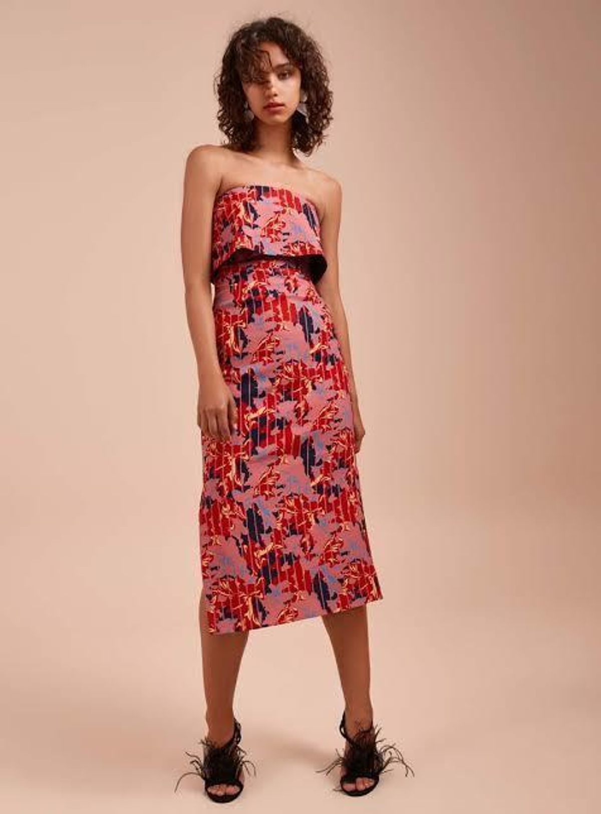 C/MEO Collective Entice Midi Dress Floral Size 6 - Image 1