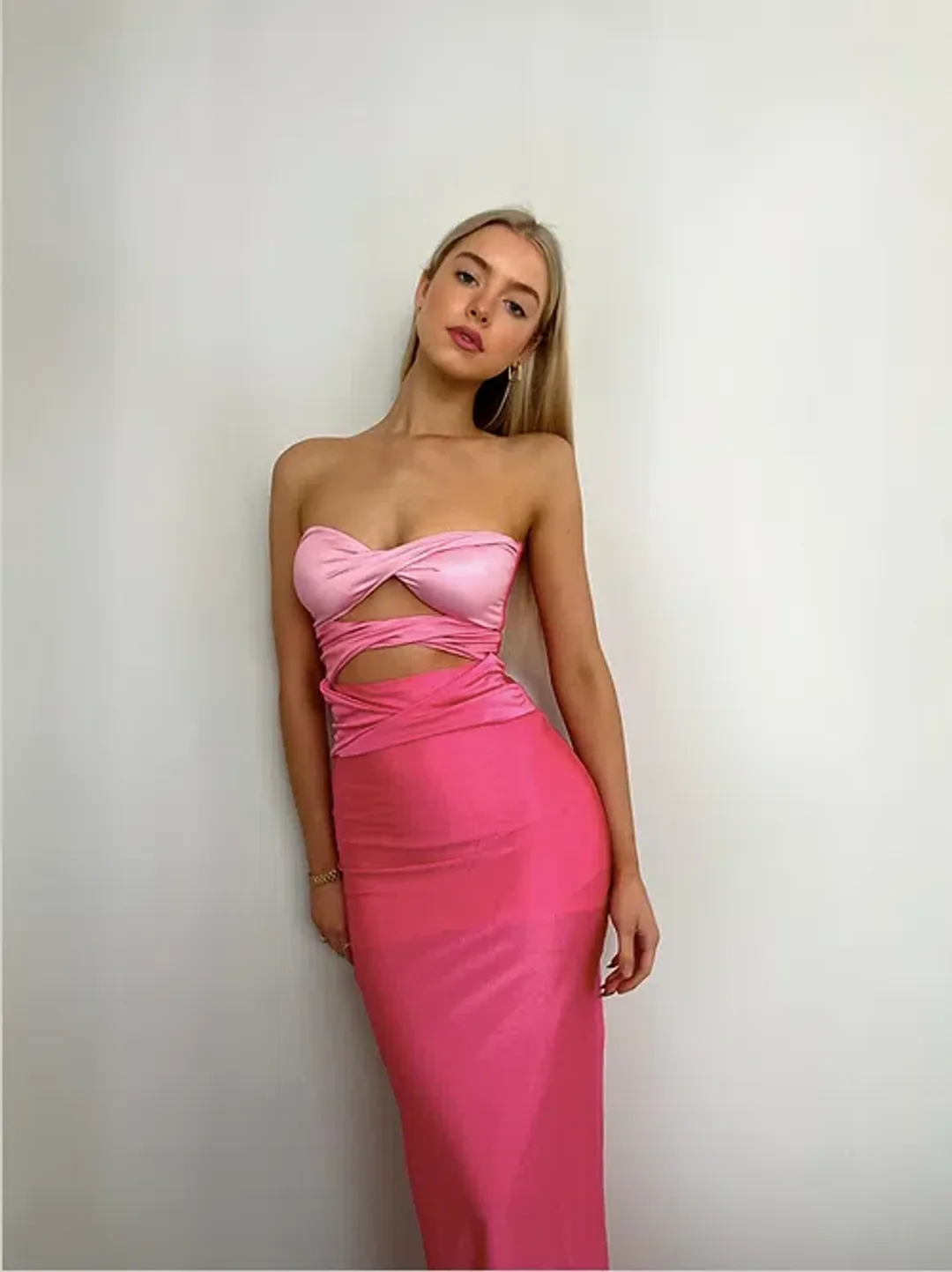 Baobab Ola Maxi Dress in Moonstone Pink Size Small / AU 8 for rent on The Volte - main image
