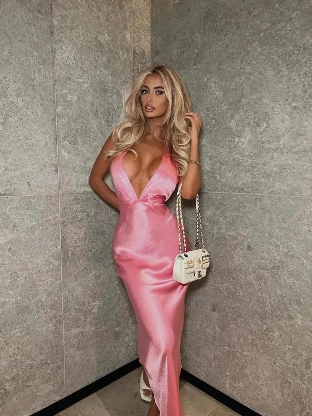 Bec & Bridge Candy Indi Halter Maxi Dress in Pink Size AU 8 for rent on The Volte - main image