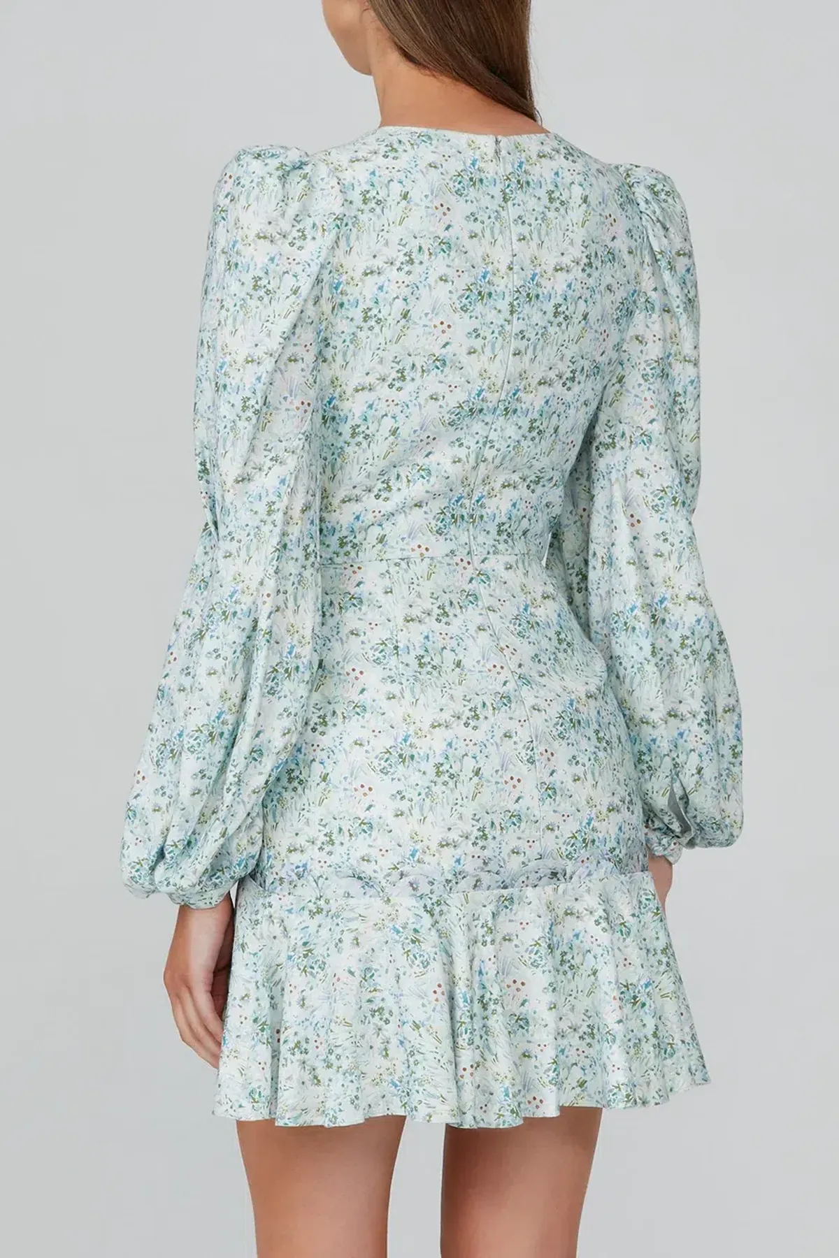 Acler Dixon Mini Dress Blue Fields Size AU 12 - Image 3