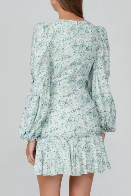 Acler Dixon Mini Dress Blue Fields Size AU 12 for rent on The Volte - image 3