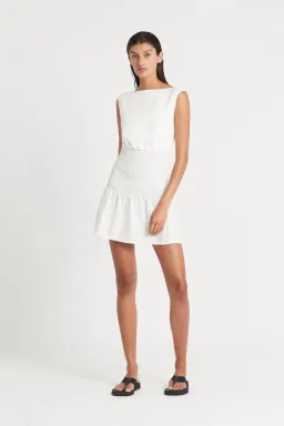 Sir the Label Lorena Open Back Mini Dress White Size AU 12 for rent on The Volte - image 1