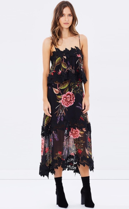 Peony floral overlay dress for rent on The Volte - image 1