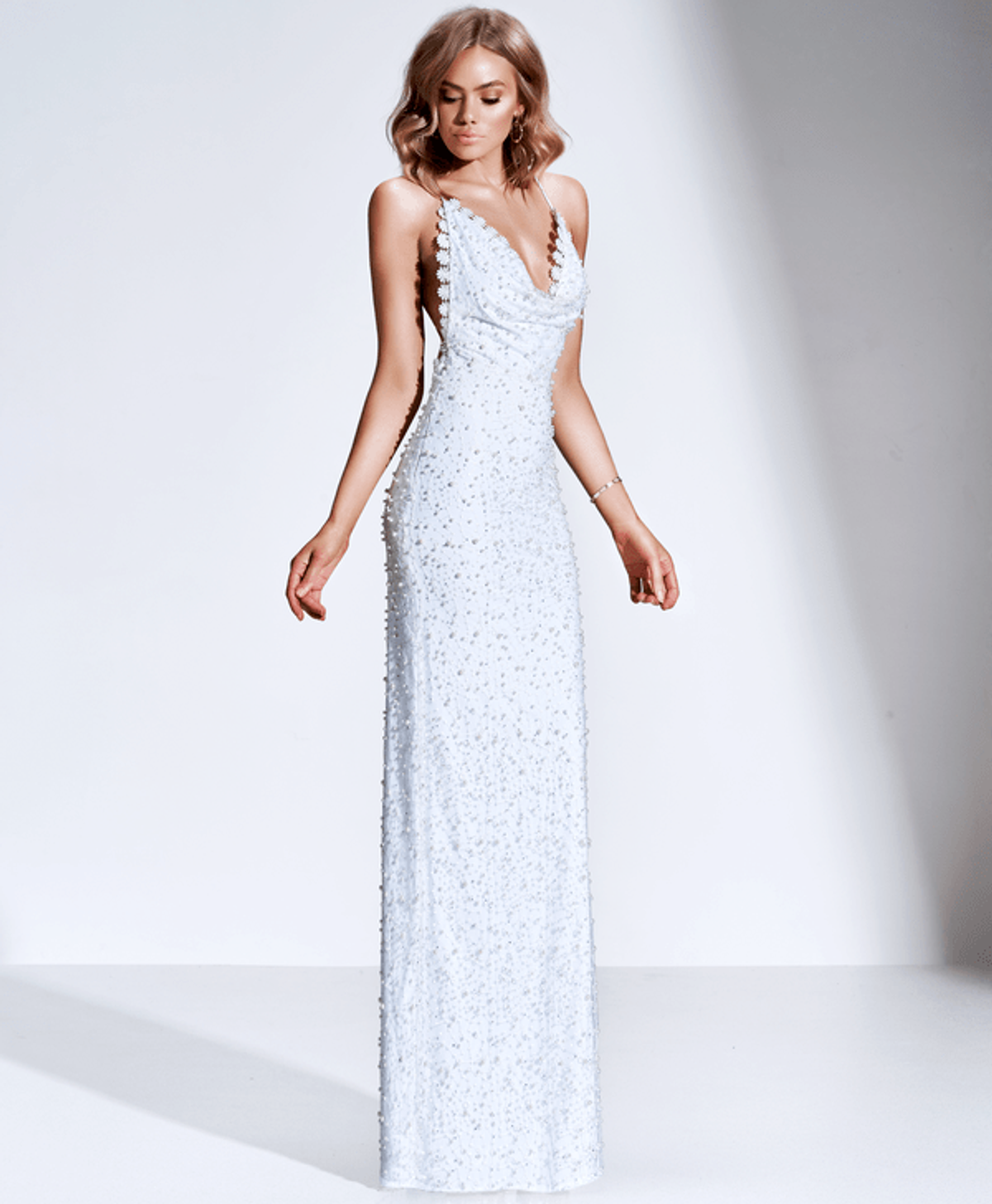 GEMELI POWER PETITES PIERRES WHITE GOWN SIZE 10 - Image 1