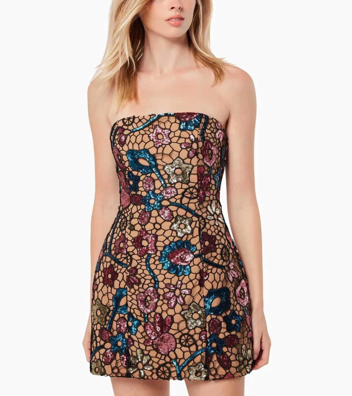 Elliatt Sweetness Dress Sequin Lace Size M/Au 10 - Image 3