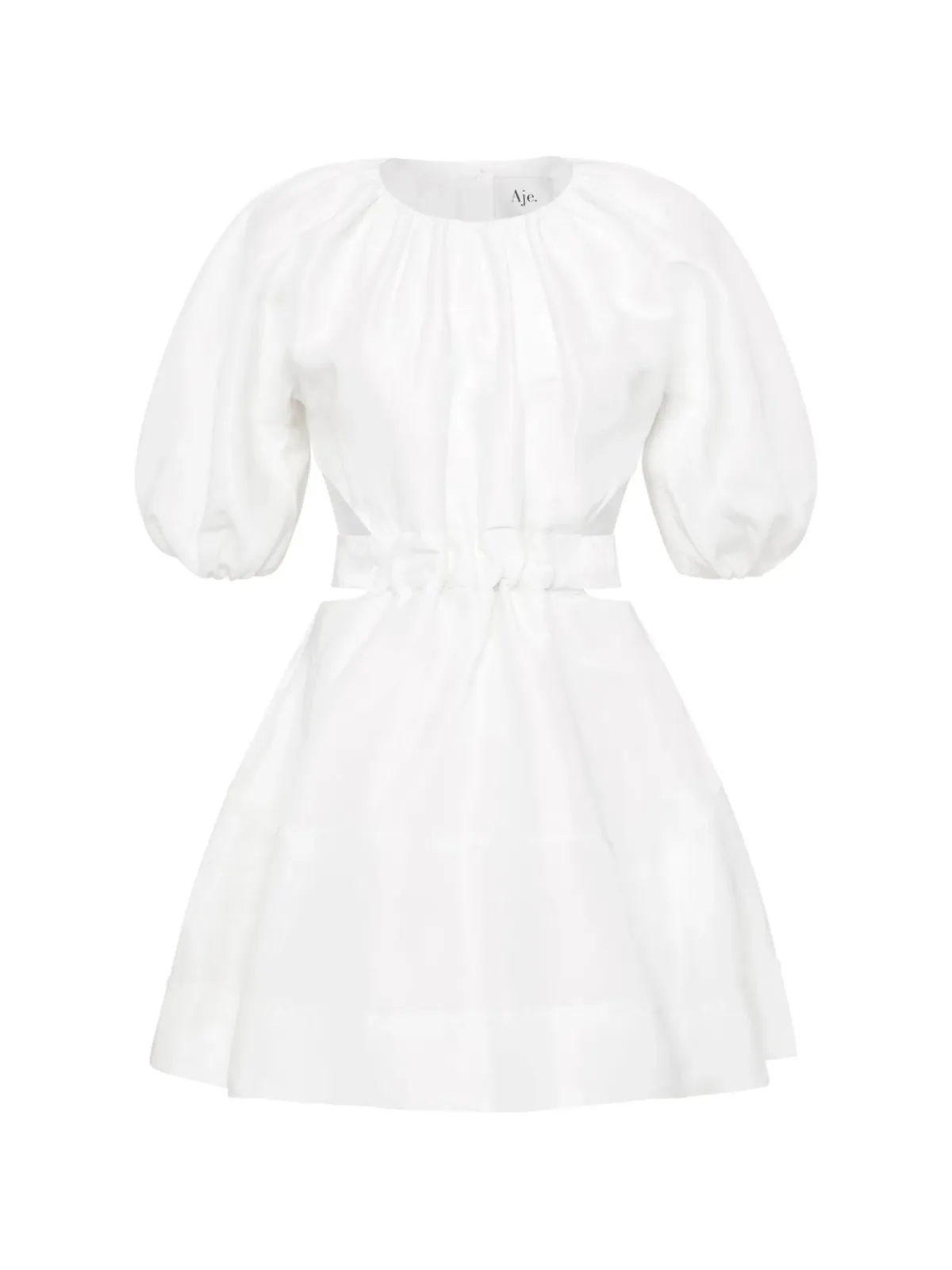 Aje Mimosa Cut Out Mini Dress White Size AU 10 - Image 4