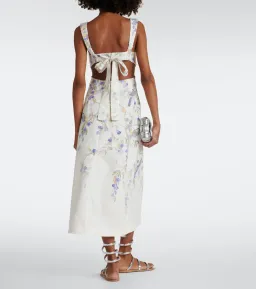 Zimmermann Natura Midi Dress in Blue Bird Size 1 / AU 10 for rent on The Volte - image 3