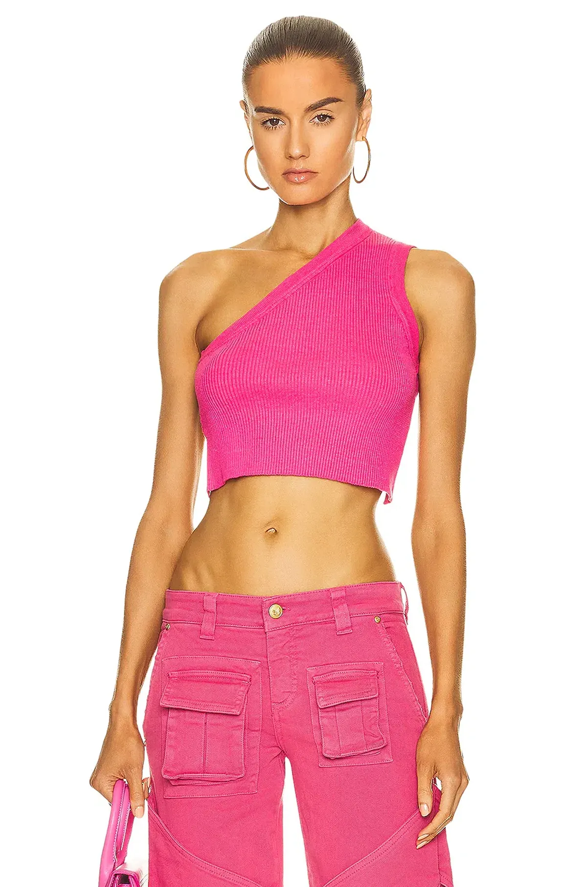 Jacquemus La Maille Ascu Top Chalk Pink Size 8 for rent on The Volte - main image
