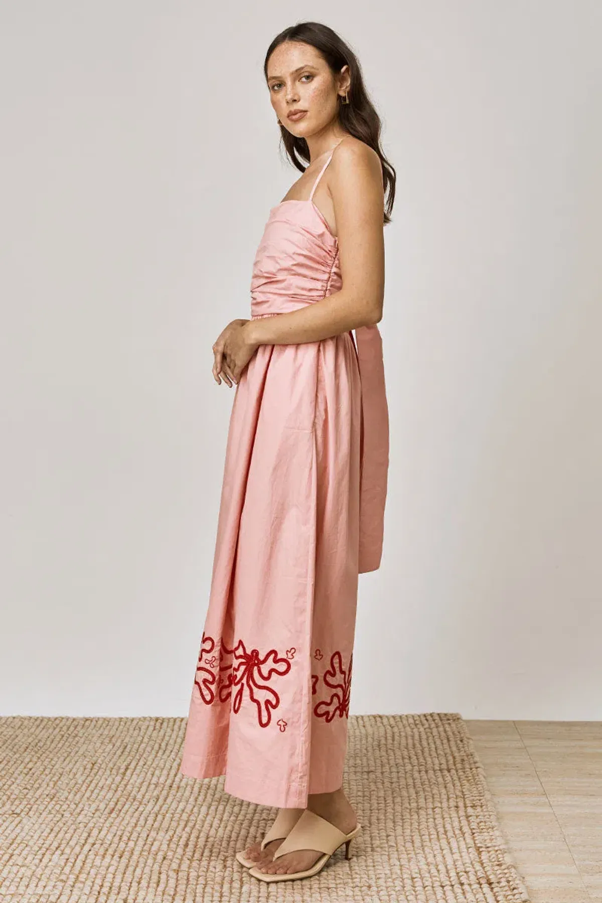 Mon Renn Mystique Midi Dress Strawberry Swirl Size 8 - Image 3