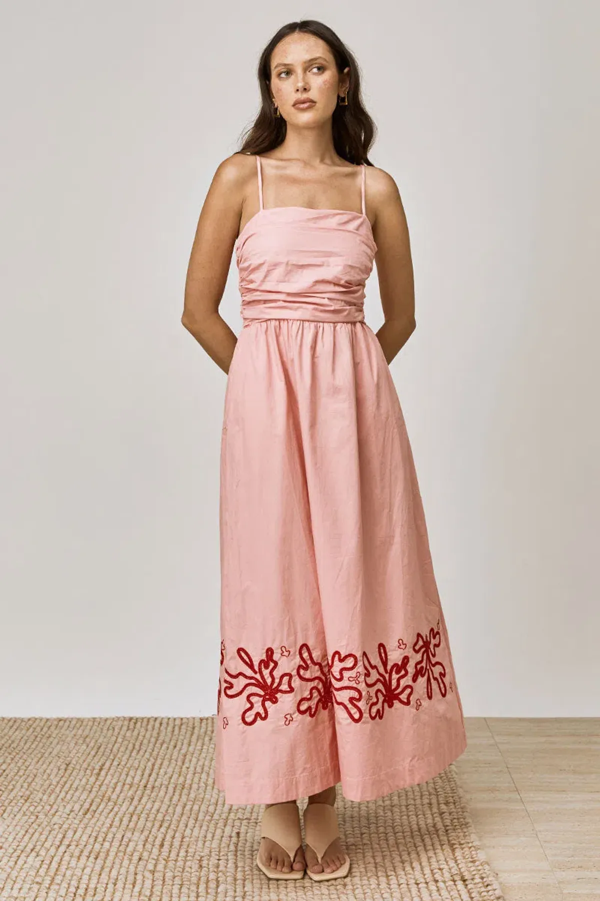 Mon Renn Mystique Midi Dress Strawberry Swirl Size 8 - Image 1
