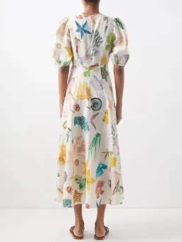 Alemais Adella Exclusive Midi Dress Multi Print Size 8 for rent on The Volte - image 2