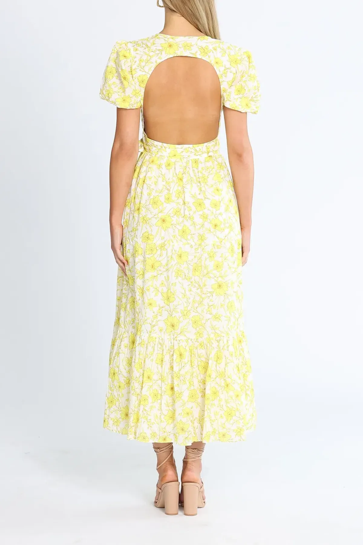 Talulah Jasmine Midi Dress in Yellow Size 10 - Image 3