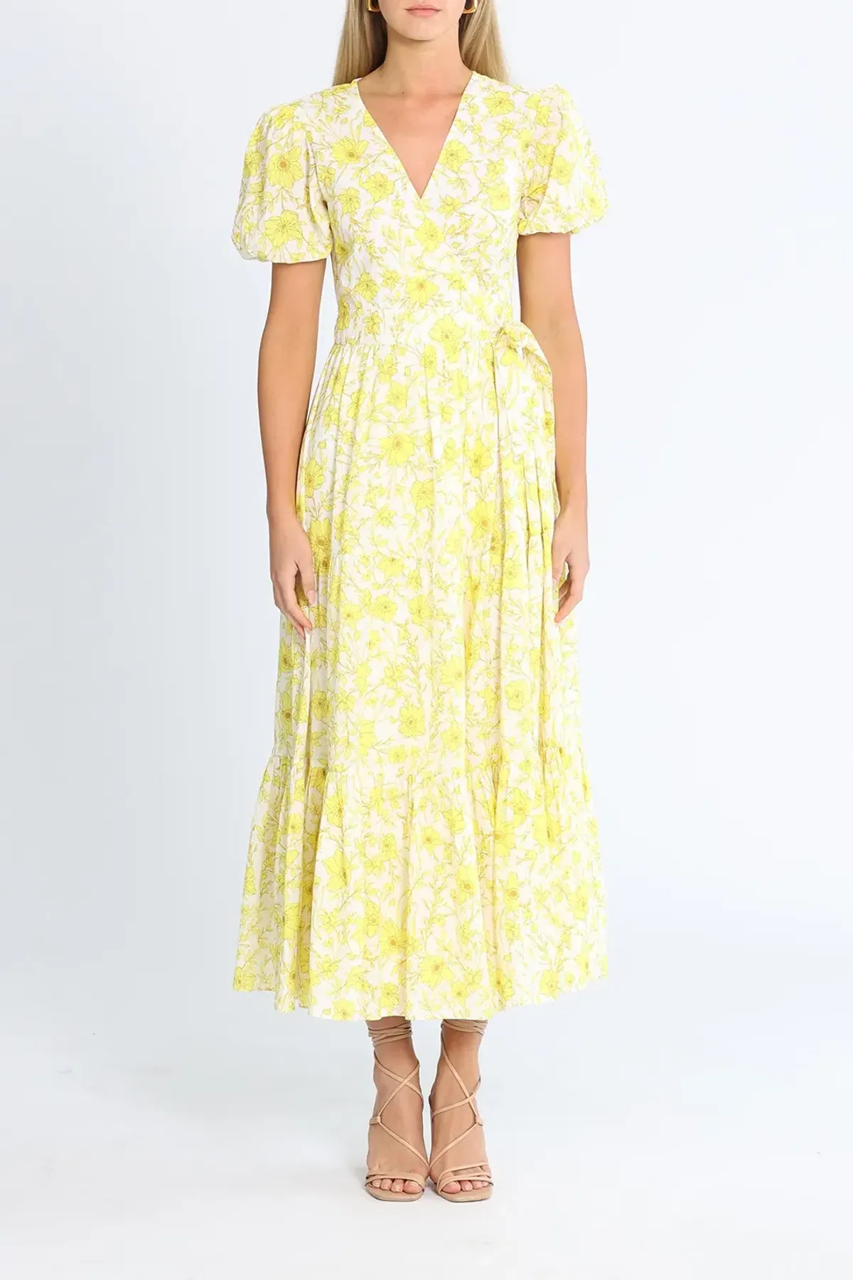 Talulah Jasmine Midi Dress in Yellow Size 6 - Image 1