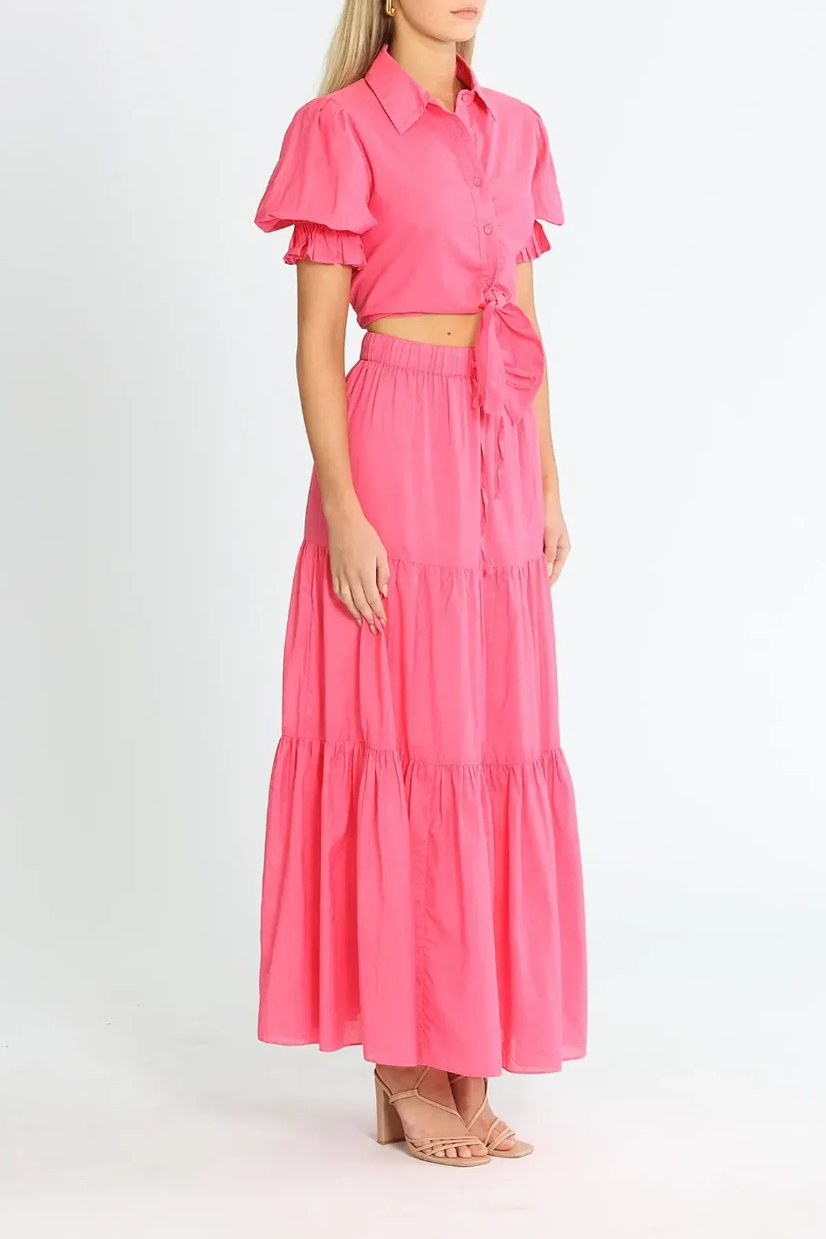 Talulah Rosa Shirt and Maxi Skirt Set Pink Size 14 - Image 2