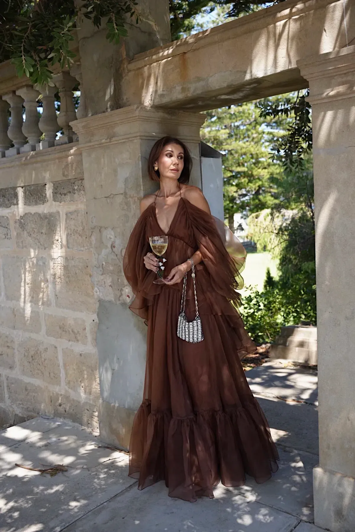 Zimmermann Natura Billow Top & Skirt Set Brown Size 0 / AU 8 - Image 1