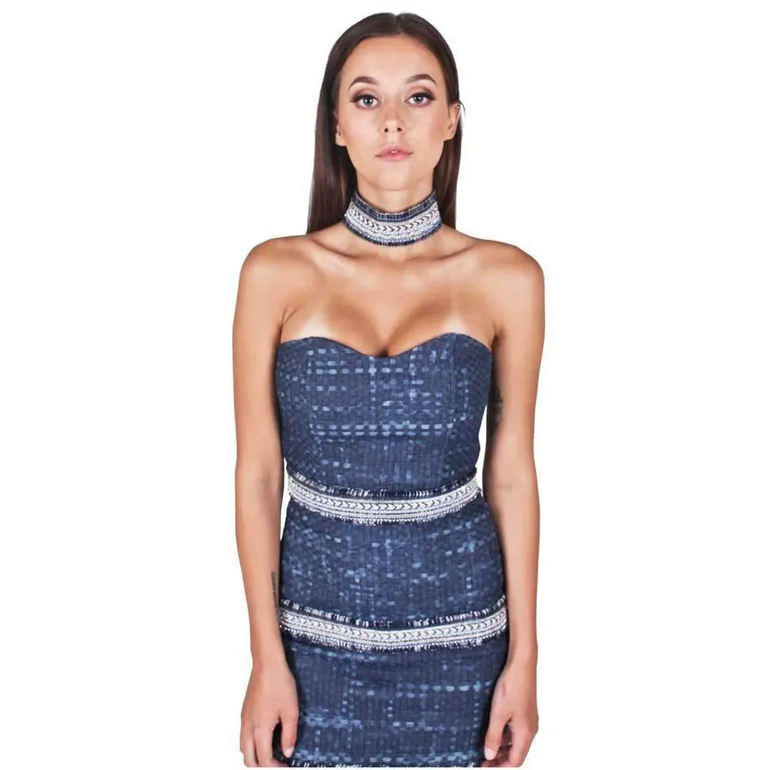 Eliya the Label Marina Dress Blue Size Size 6 for rent on The Volte - main image