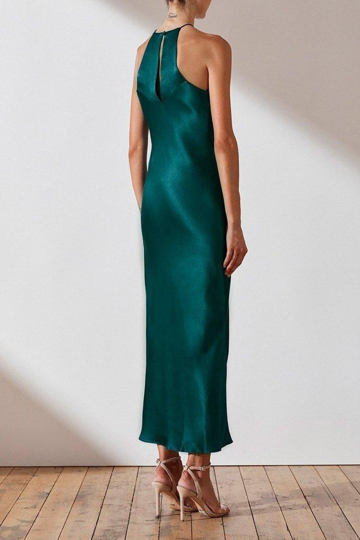 Shona Joy Giselle Bias Dress Green Size 8 - Image 3