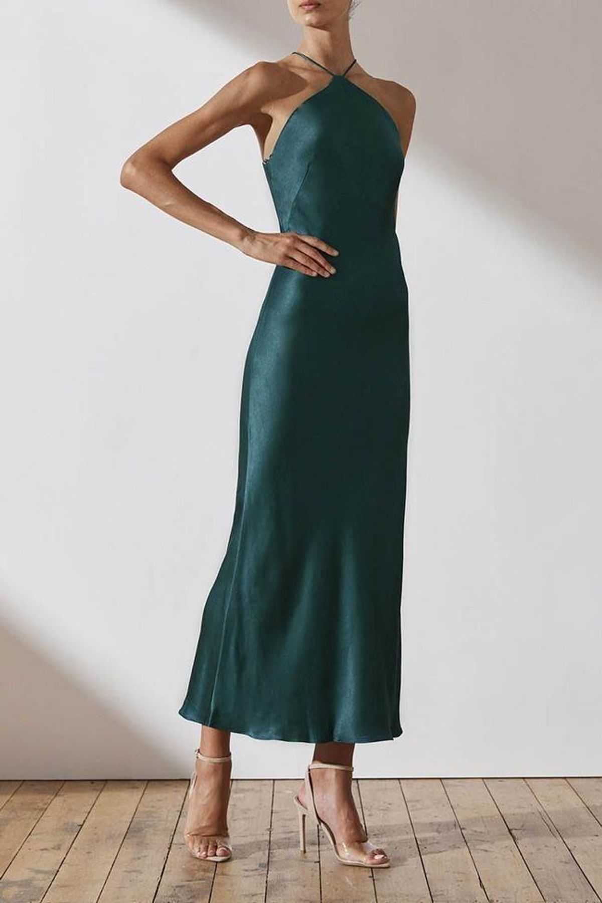 Shona Joy Giselle Bias Dress Green Size 8 - Image 2