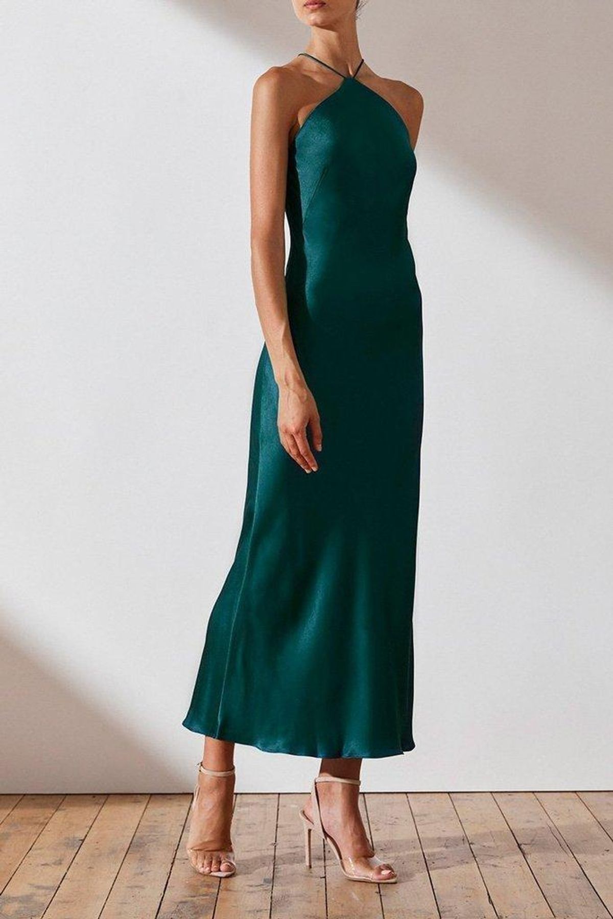 Shona Joy Giselle Bias Dress Green Size 8 for rent on The Volte - main image