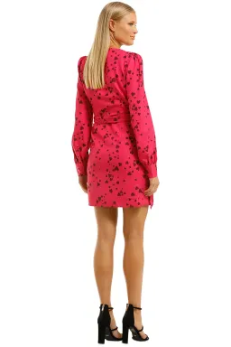 Vestire Never Been Kissed Wrap Mini Dress in Heart Print Size 12 for rent on The Volte - image 3