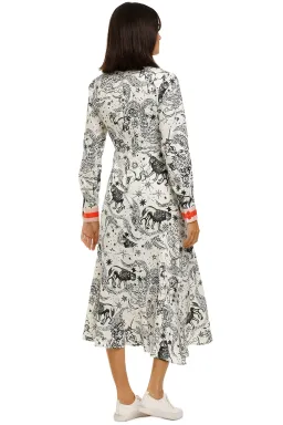 Vestire Baby What's Your Sign in White Zodiac Print Size 8 for rent on The Volte - image 3