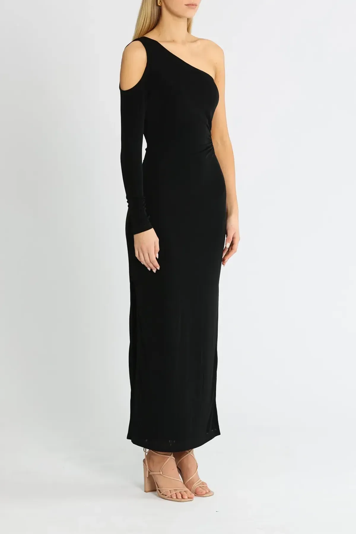 Suboo Beth One Shoulder Maxi Dress in Black Size 10 - Image 2