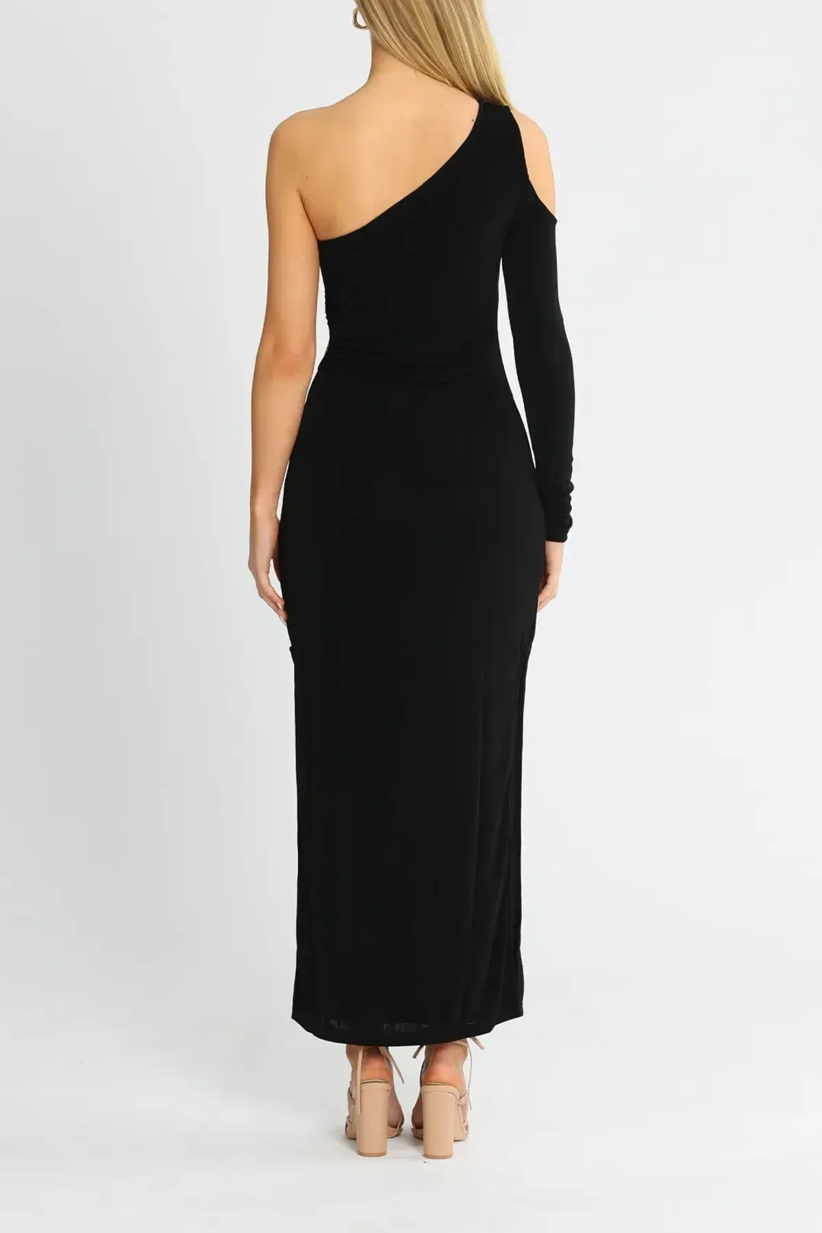 Suboo Beth One Shoulder Maxi Dress in Black Size 10 - Image 3