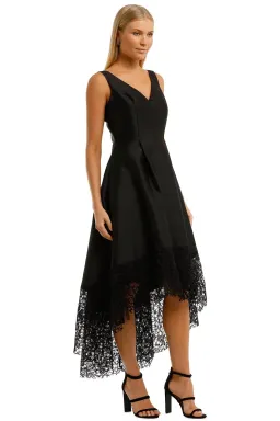 Anthea Crawford Satin Hi Lo Midi Dress in Black Size 10 for rent on The Volte - image 2