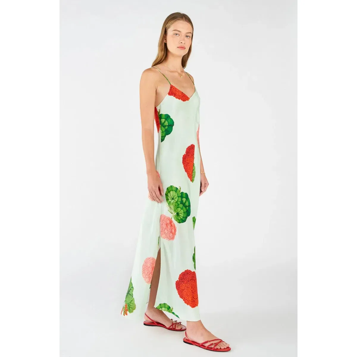 Oroton Posie Garden Print Slip Dress Floral Size AU 16 - Image 3