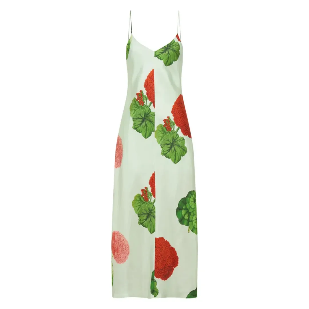 Oroton Posie Garden Print Slip Dress Floral Size AU 16 for rent on The Volte - main image