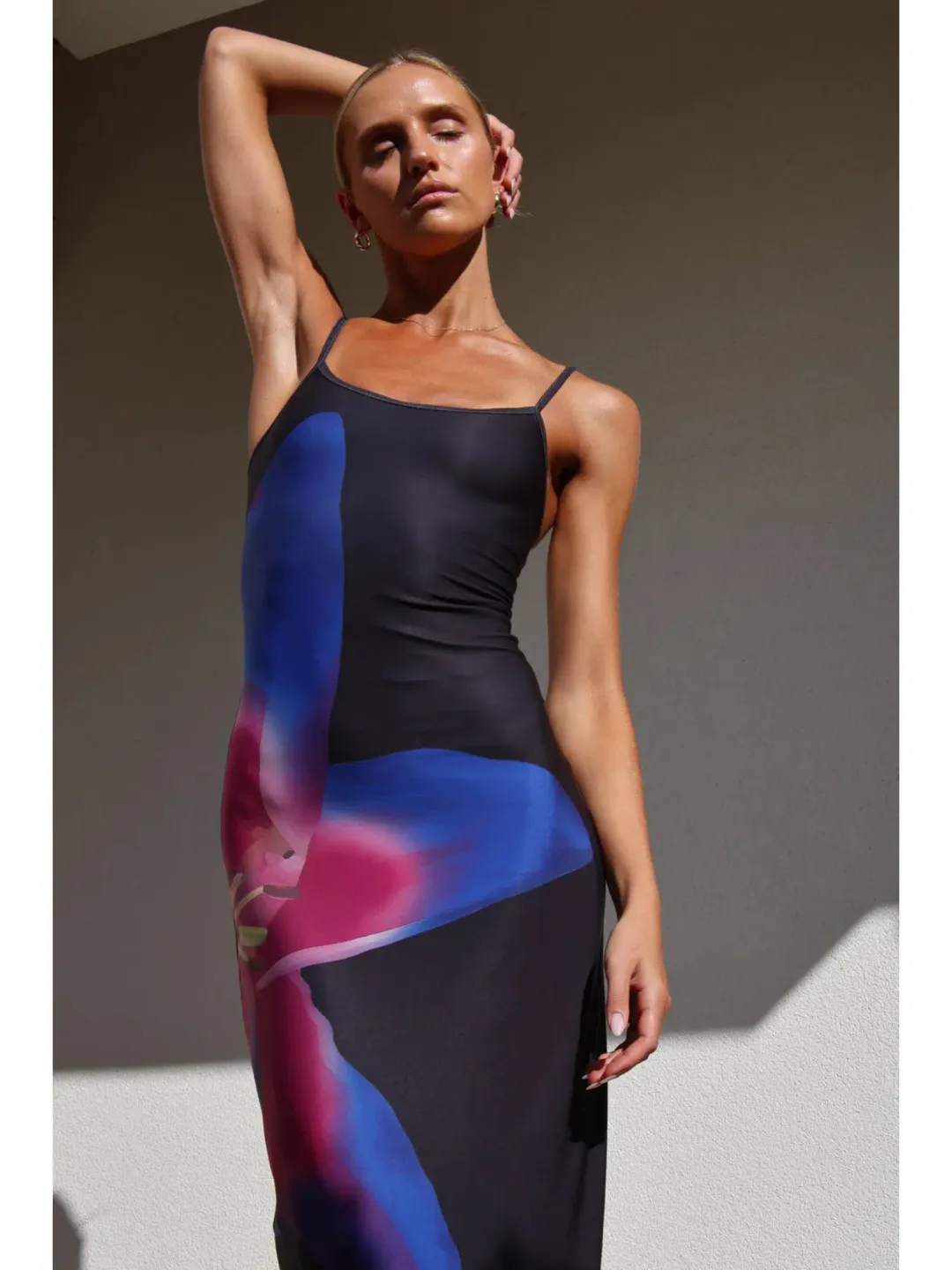 Rat & Boa Midnight Lily Floral Slip Dress Print Size AU 8 for rent on The Volte - main image