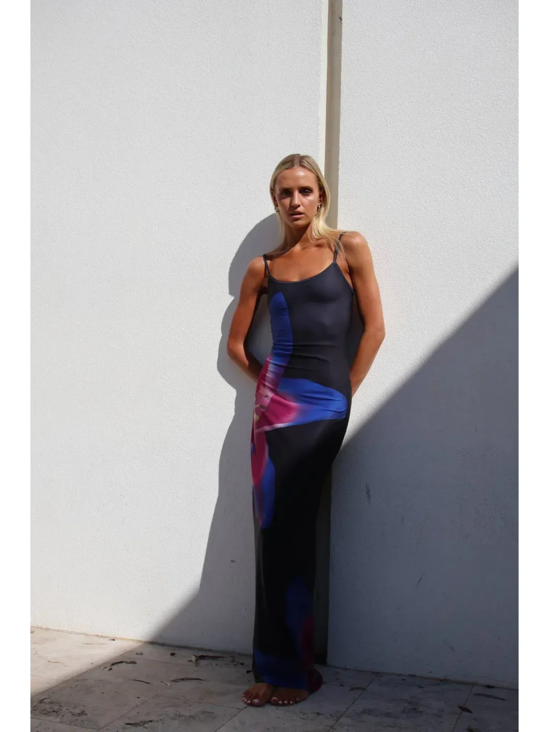Rat & Boa Midnight Lily Floral Slip Dress Print Size AU 8 for rent on The Volte - main image