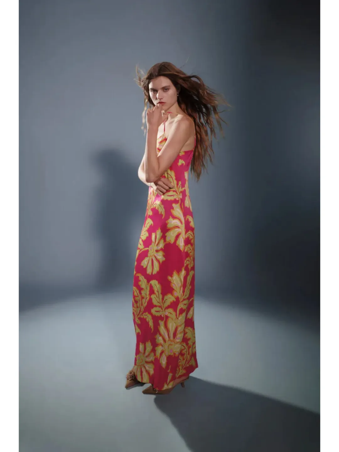 Hansen & Gretel Alchemy Dress in Fuschia Fern Print Size Small / AU 8 for rent on The Volte - main image