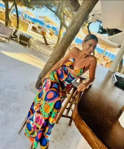 SWF Boutique Murano Cut Out A Line Maxi Dress Print Size 12 for rent on The Volte - image 4