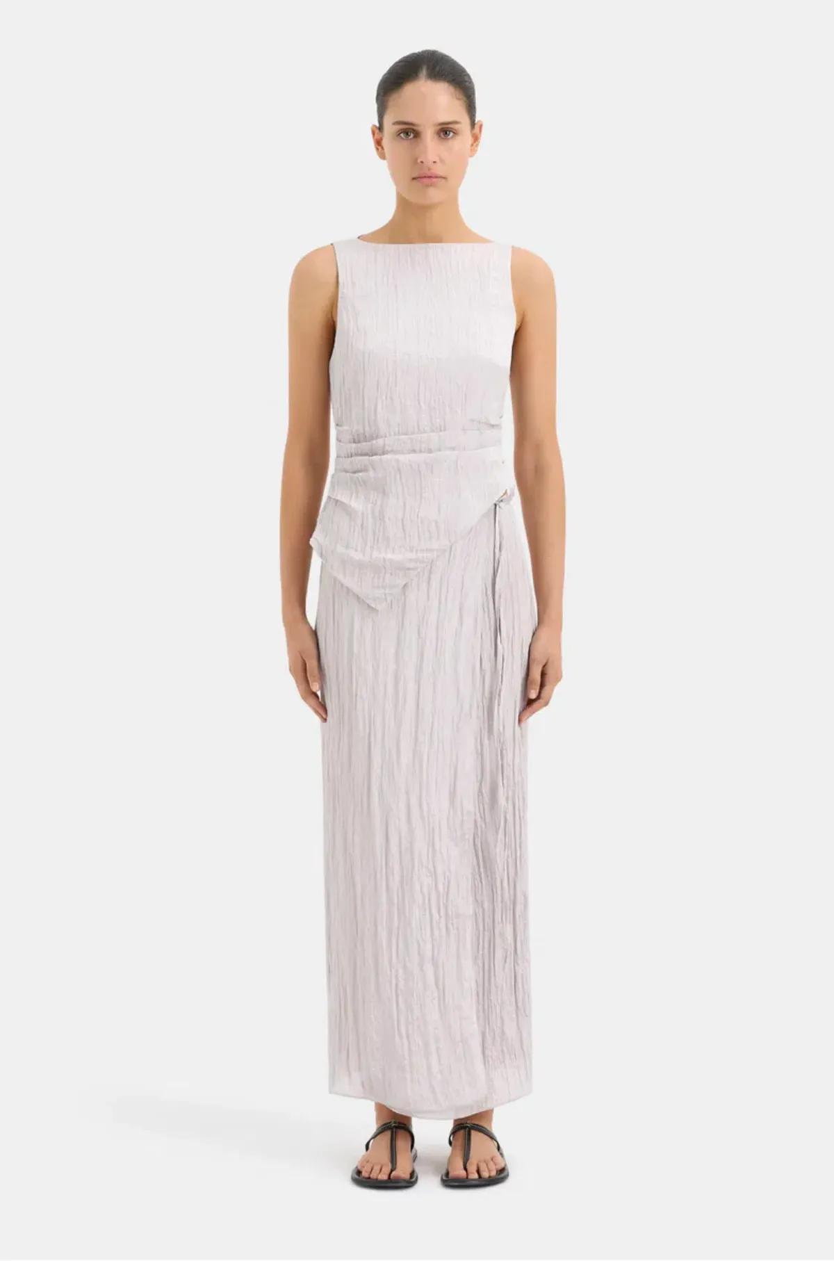 Sir The Label Ligera Top Size 0/Au 6 And Wrap Skirt Size 0p/Au 6P Set Silver - Image 1