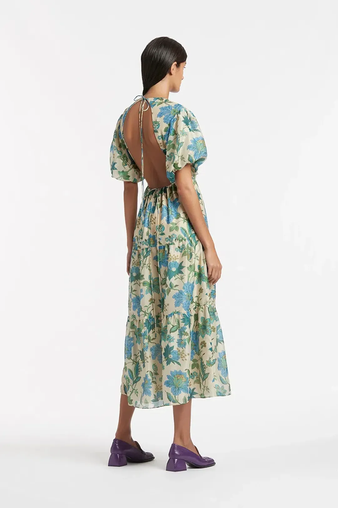 Sir The Label Celia Open Back Dress Marguerite Print Size 1/Au 8 for rent on The Volte - main image
