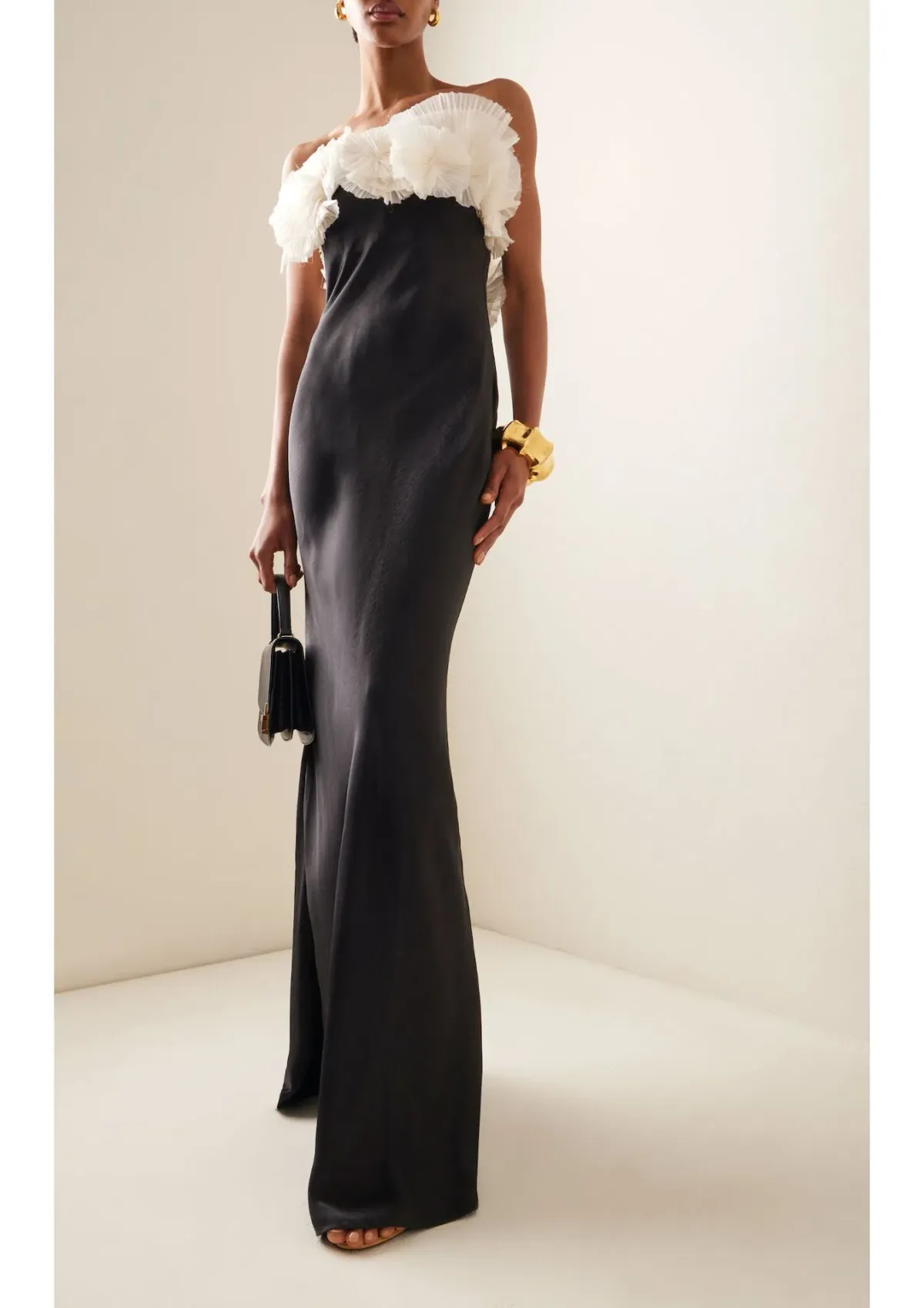 Rachel Gilbert Eyelar Gown Black/White Size 2 / AU 10 - Image 1