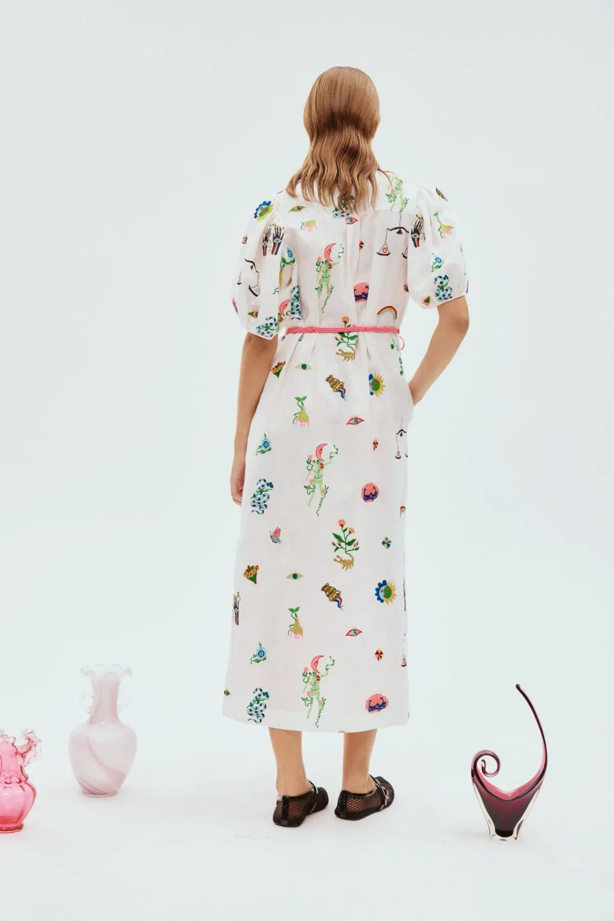 Alemais Atticus Embroidered Shirtdress Print Size 14 - Image 4