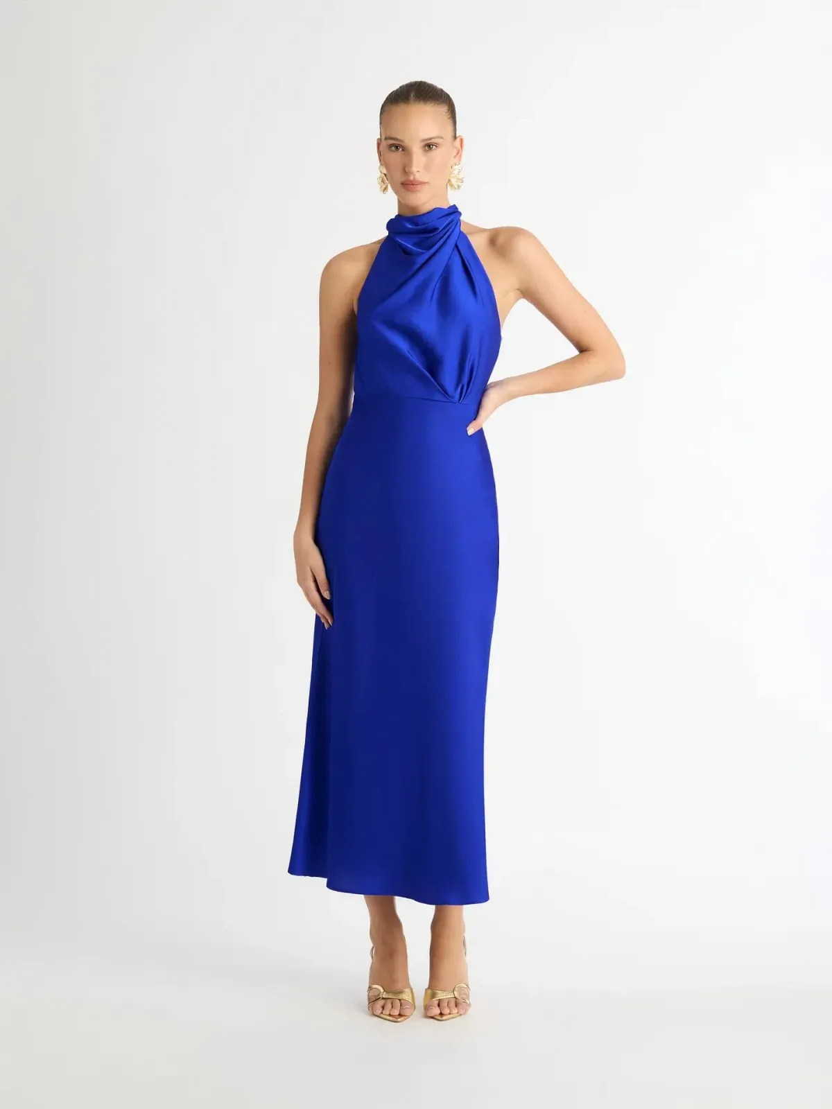 Sheike Jasmine Midi Dress Cobalt Blue Size 6 - Image 1