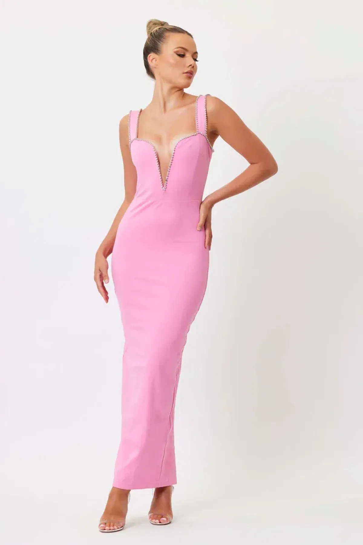 Bianca and Bridgett Scarlett Maxi Dress Pink Size 8 - Image 4