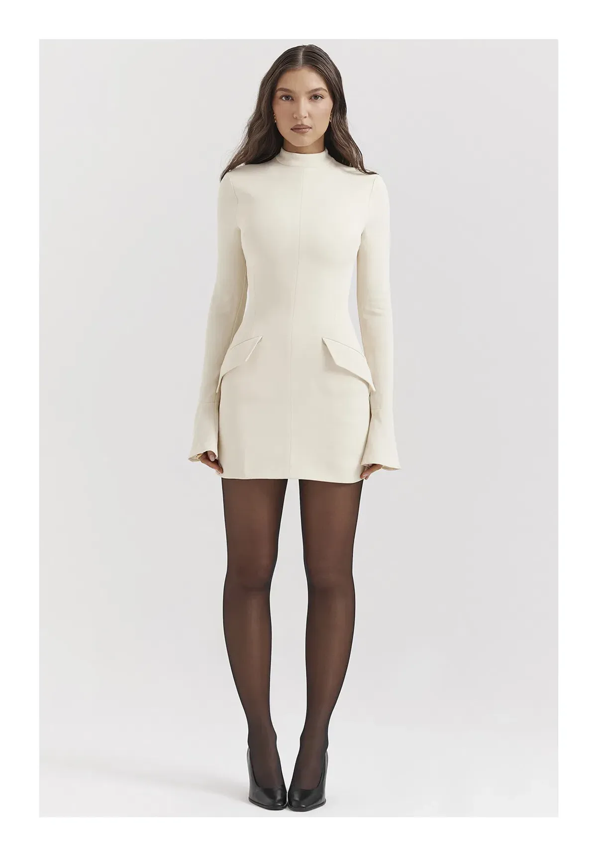 House of CB Mihalia Dress Cream Size XS/ AU 6 for rent on The Volte - main image