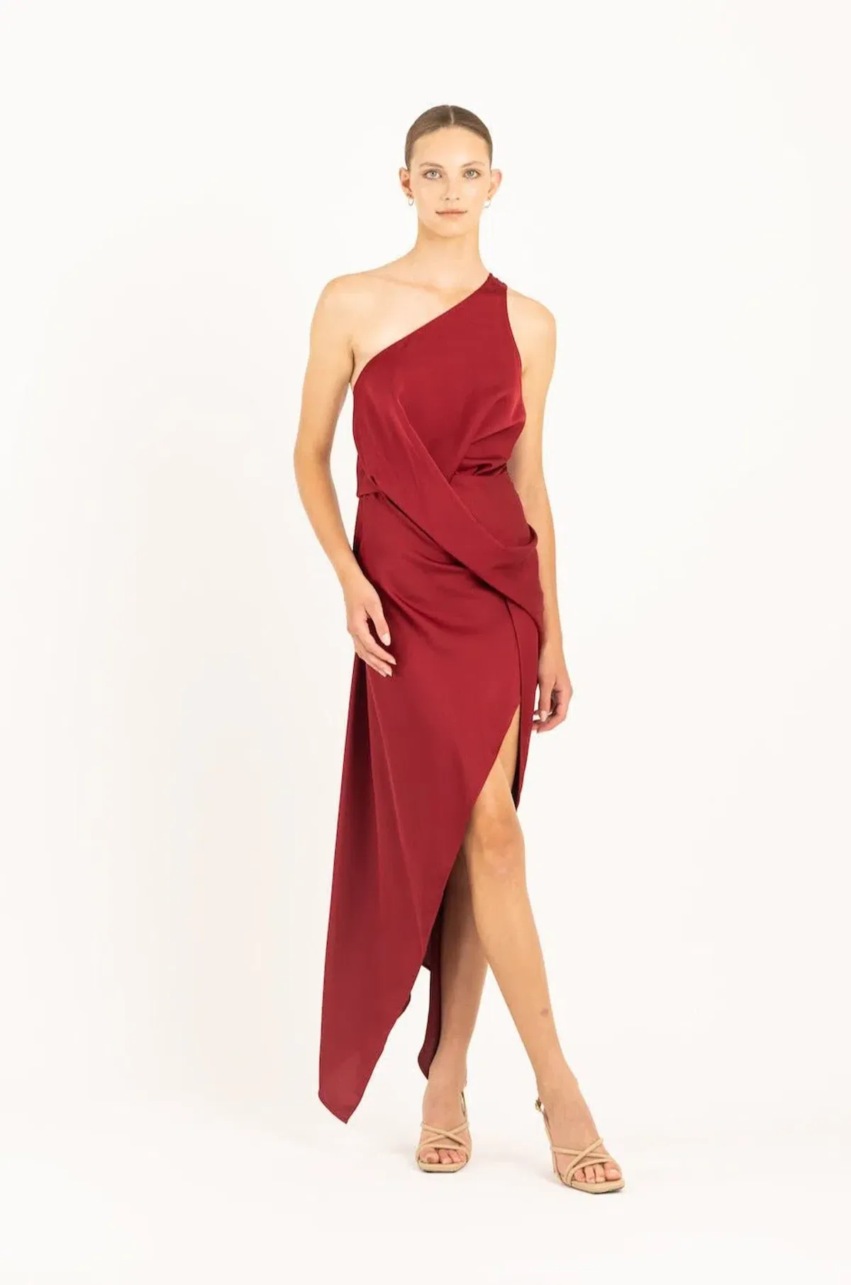 One Fell Swoop Philly Dress Black Cherry Size 8 for rent on The Volte - main image