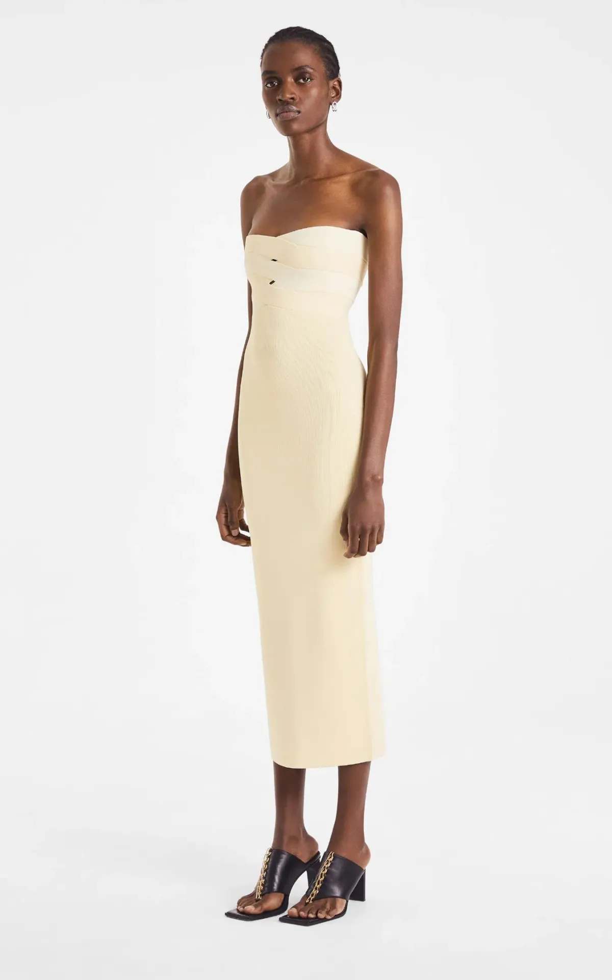 Dion Lee Interlock Midi Dress Yellow Size XS/AU 6 - Image 1