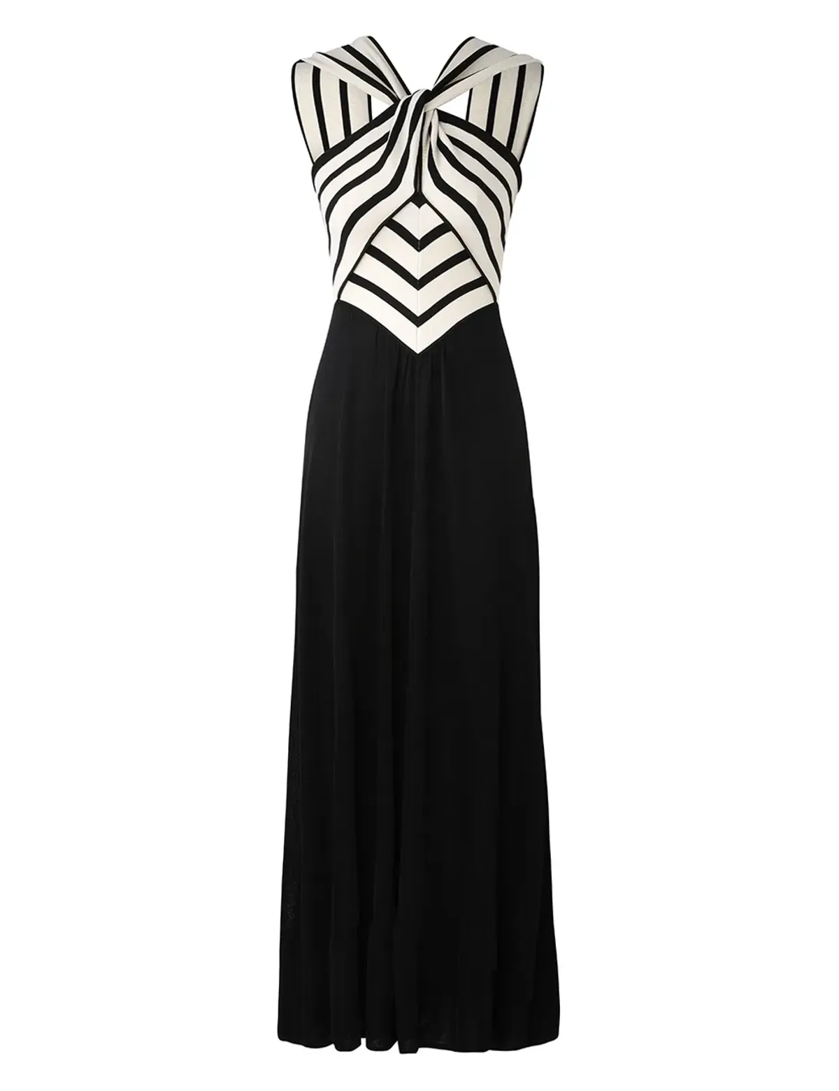 Zimmermann The Natura Halter Neck Midi Dress in Chevron Size 0/Au 8 - Image 3