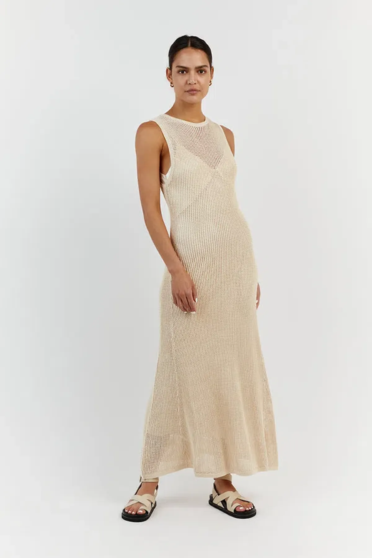 DISSH Ophelia Crochet Maxi Dress Natural Size S / AU 8 - Image 1