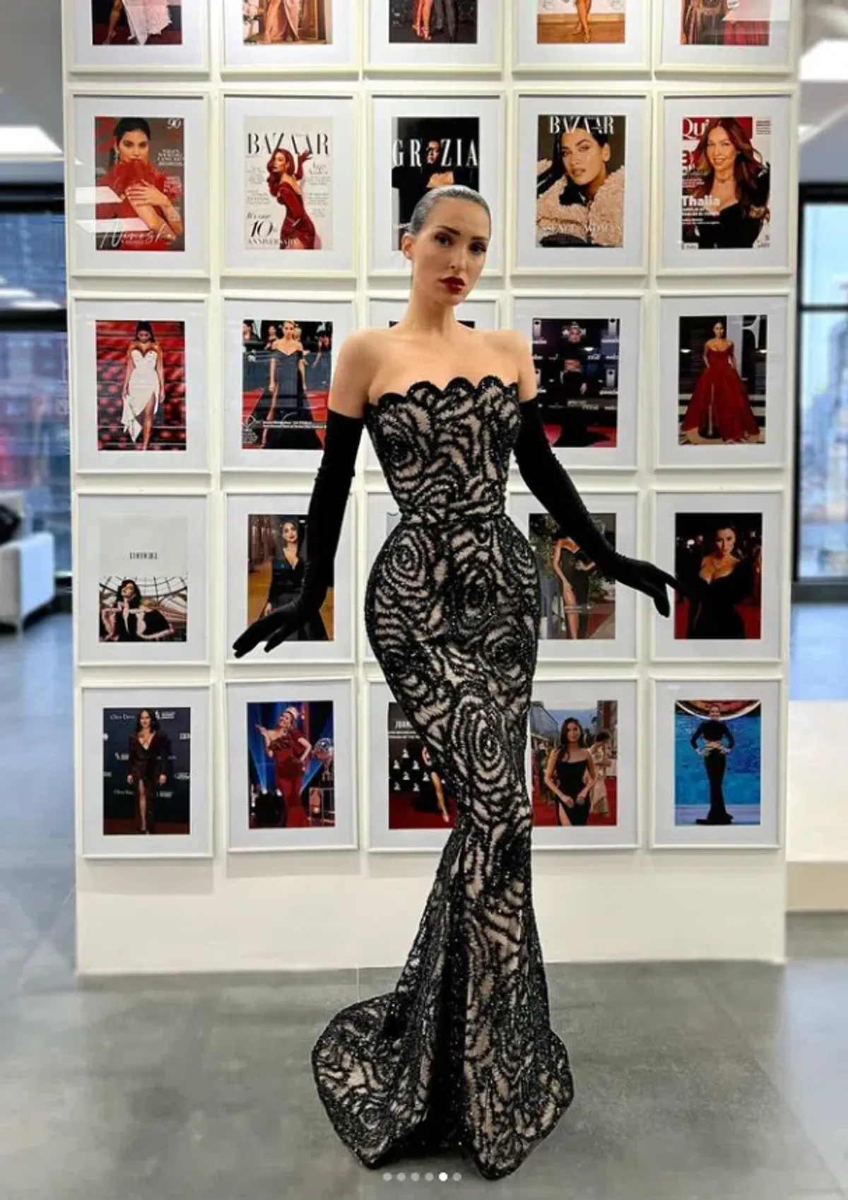 Lia Stublla Strapless Sequin Gown Black Size S / AU 8 - Image 2